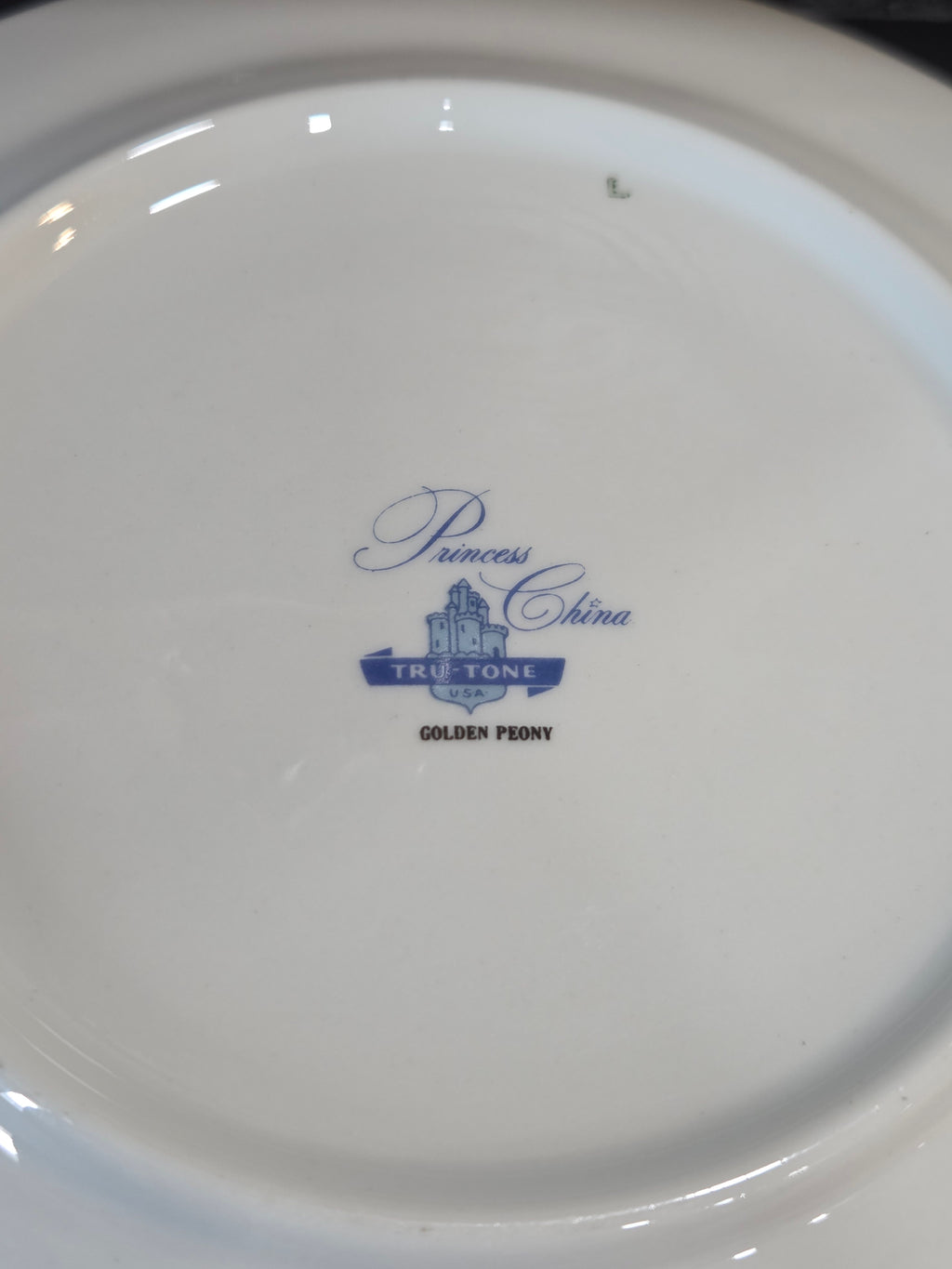 Golden Peony Salad Plate by Princess-Empcraft - Vintage USA China