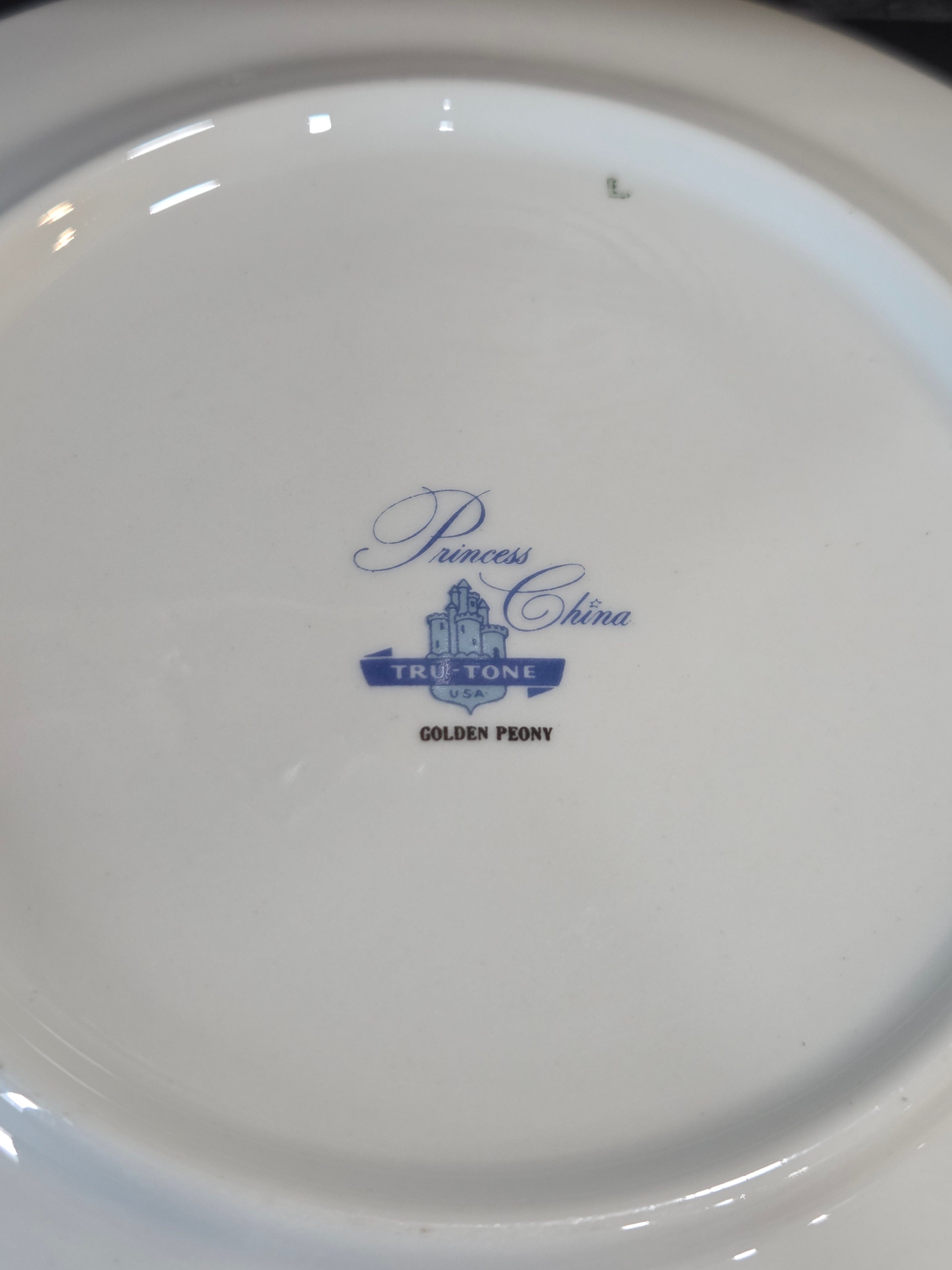 Golden Peony Salad Plate by Princess-Empcraft - Vintage USA China