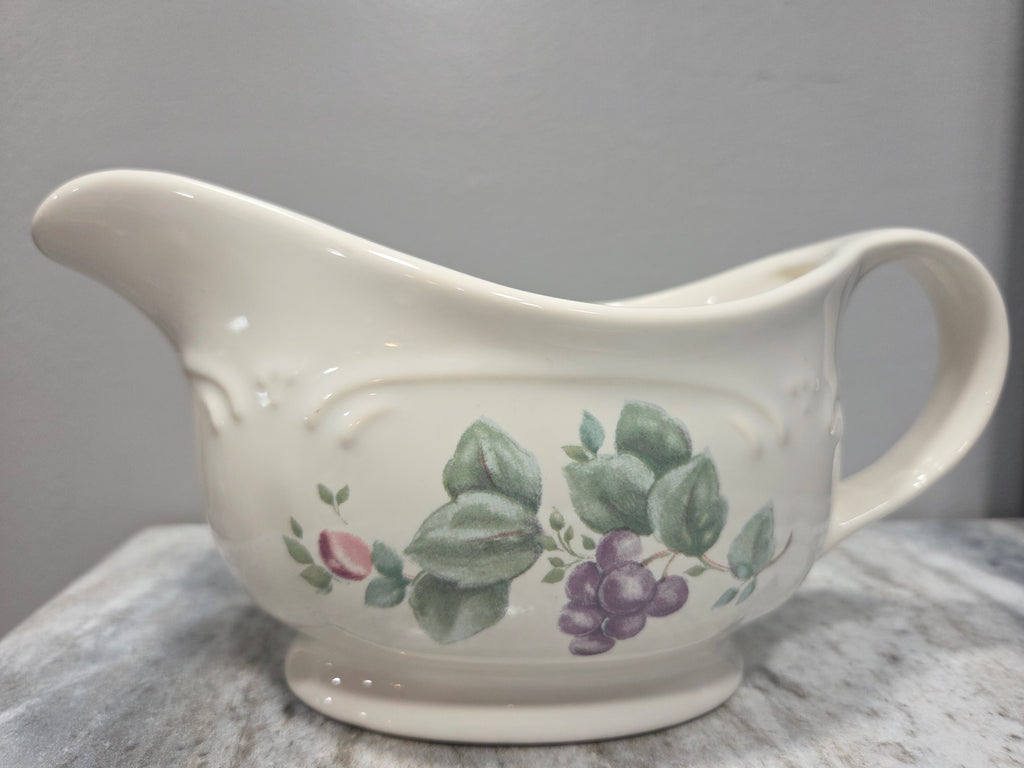 Pfaltzgraff Grapevine Gravy Boat - Discontinued Stoneware