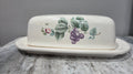 Pfaltzgraff Grapevine Covered Butter Dish - Discontinued Stoneware