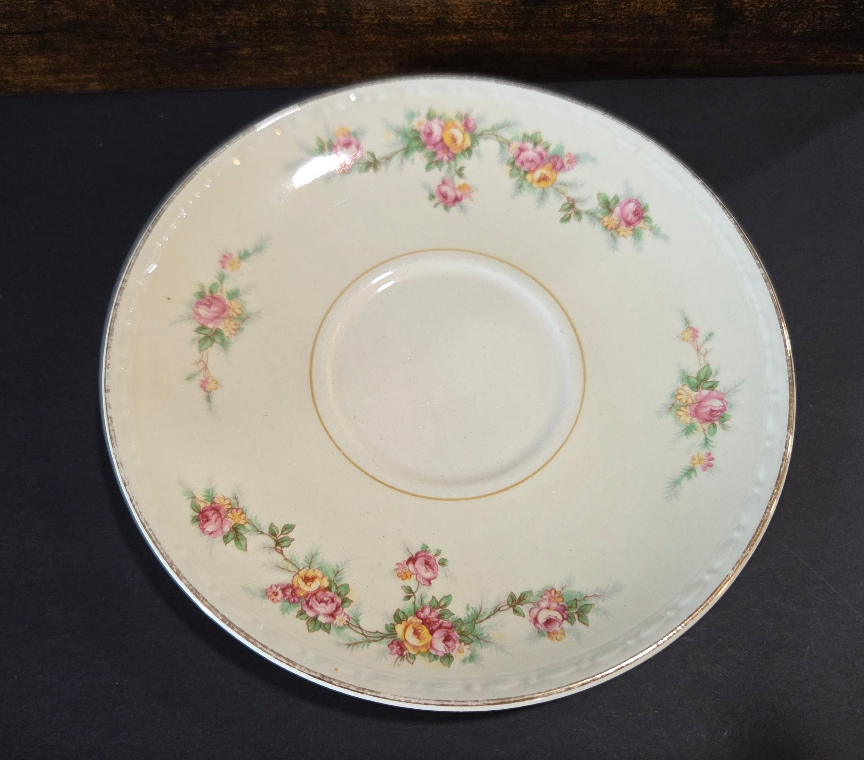 Homer Laughlin Countess Saucer - Eggshell Georgian Floral Pattern