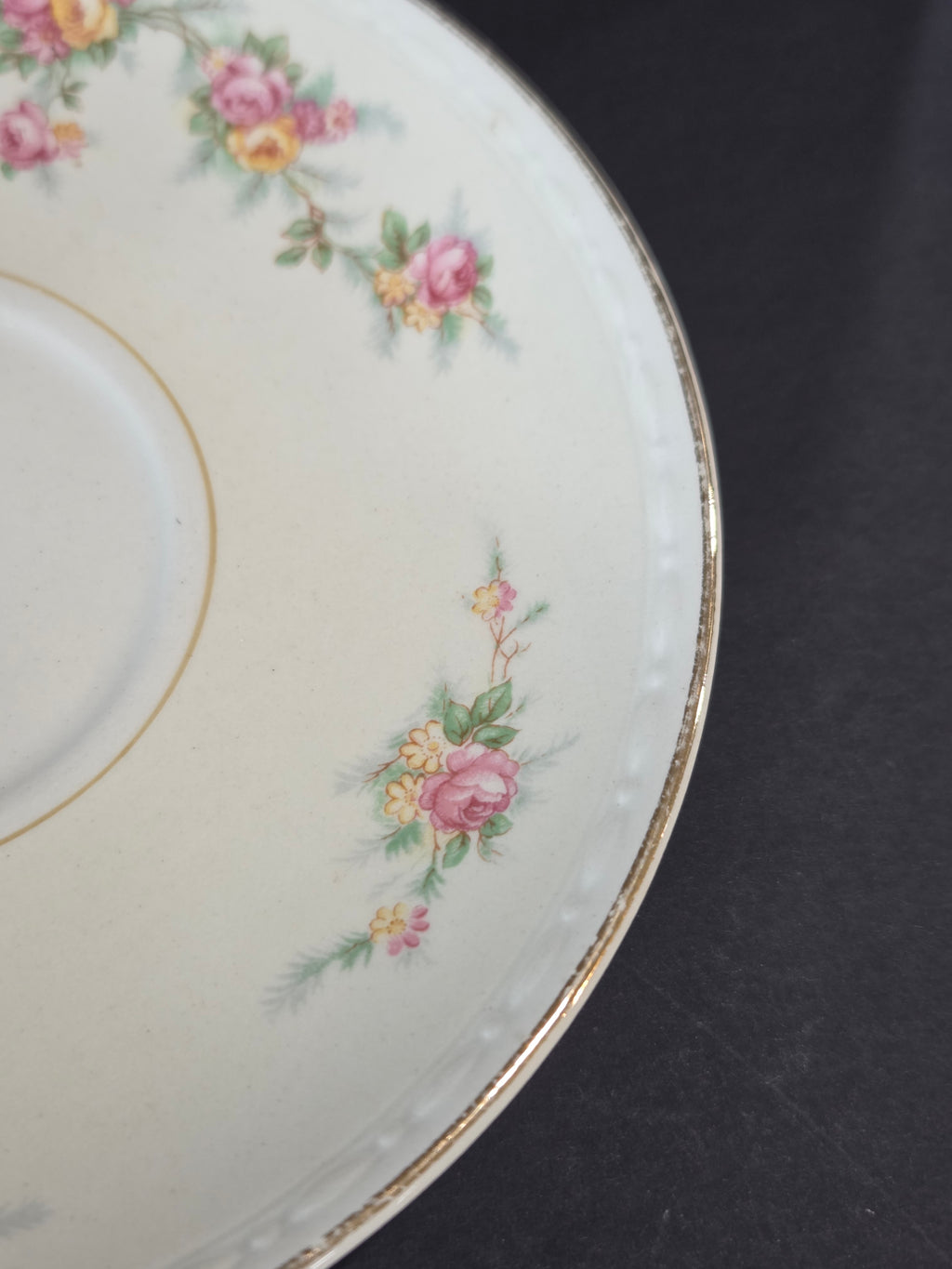 Homer Laughlin Countess Saucer - Eggshell Georgian Floral Pattern