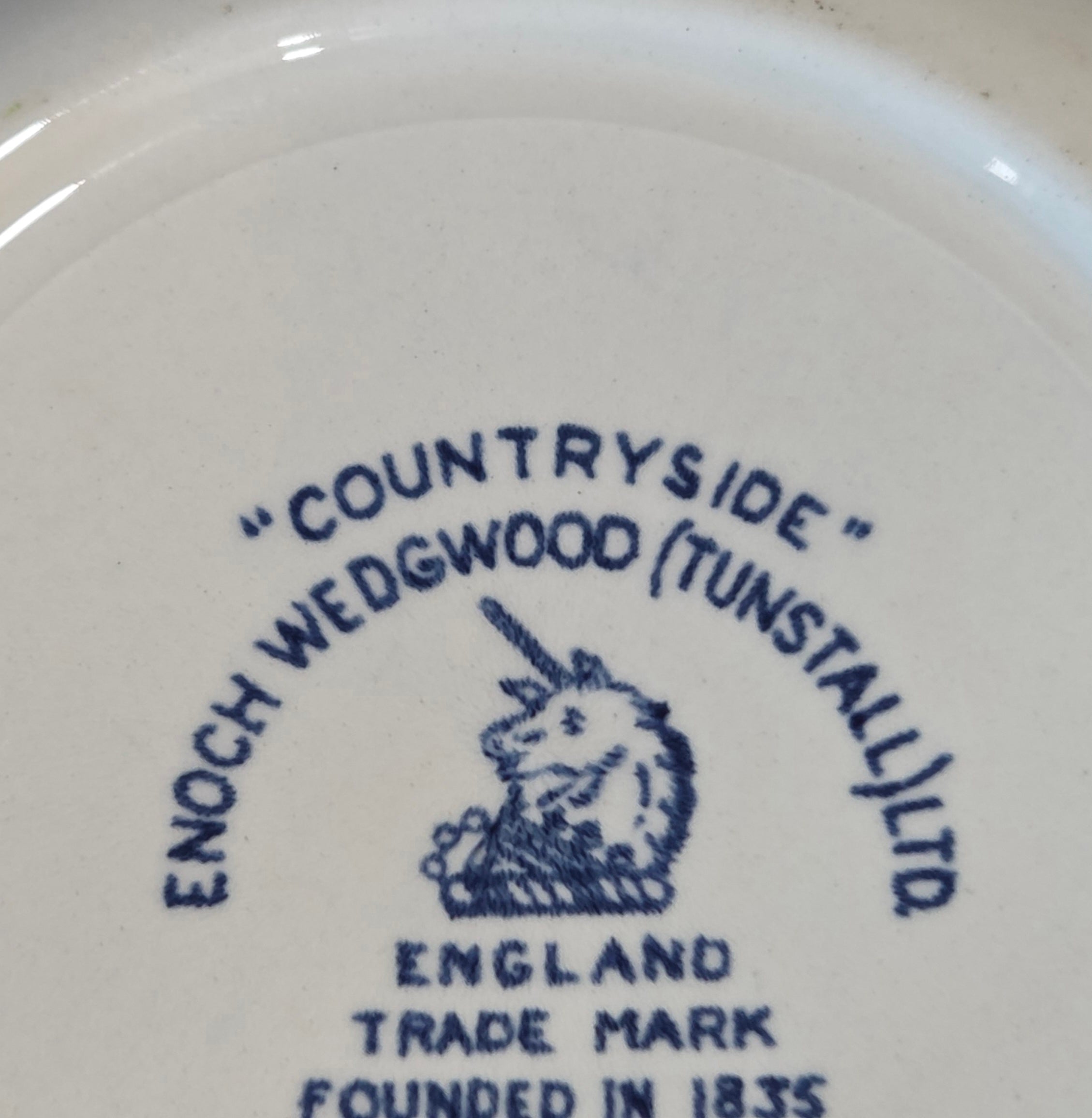 Wedgwood Countryside Blue Fruit/Dessert (Sauce) Bowl - Vintage England China