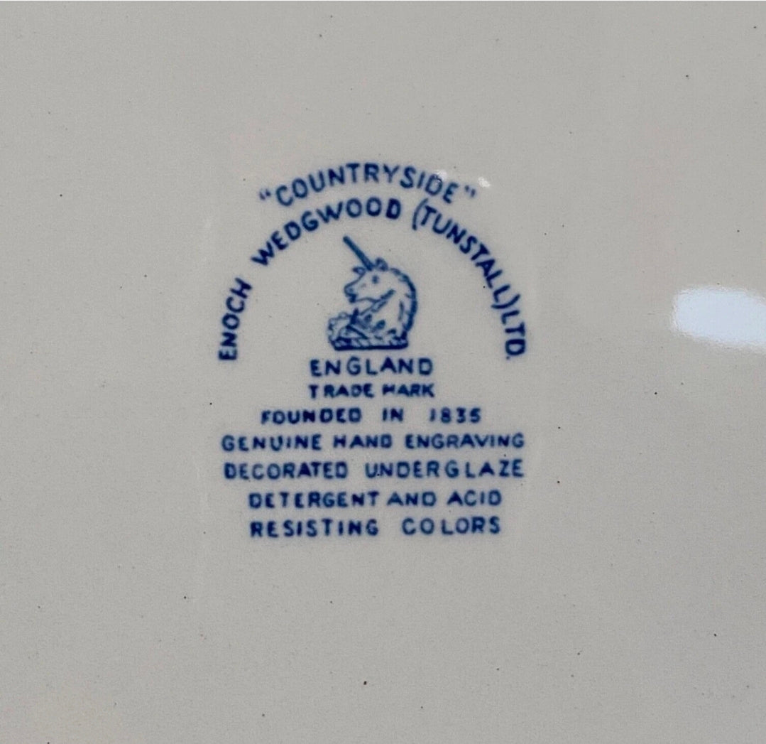 Wedgwood Countryside Blue Dinner Plate - Vintage England China