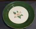 Lifetime Jaderose Salad Plate - Vintage USA China with Green Rim
