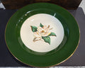 Lifetime Jaderose Rim Soup Bowl - Vintage USA China with Green Rim