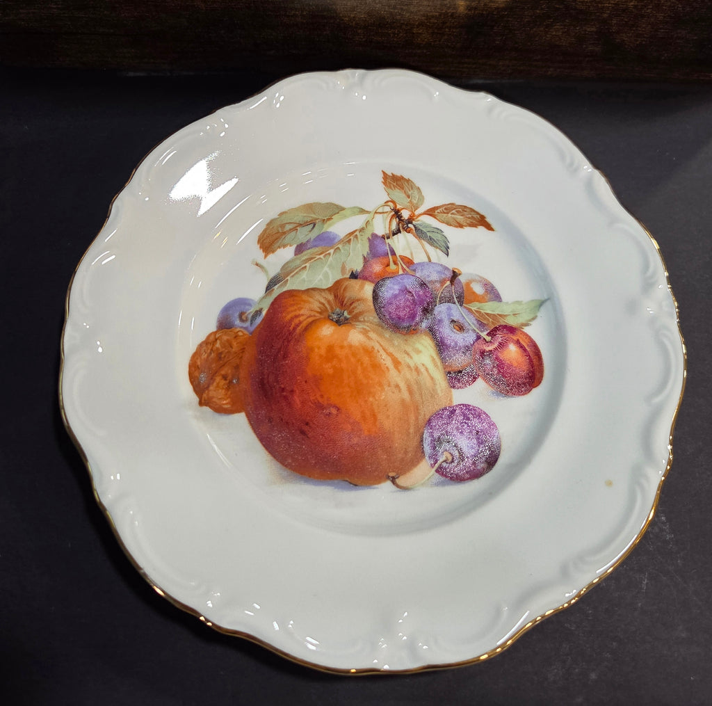 Winterling Bavaria Apples & Plums Salad Plate - Vintage Germany