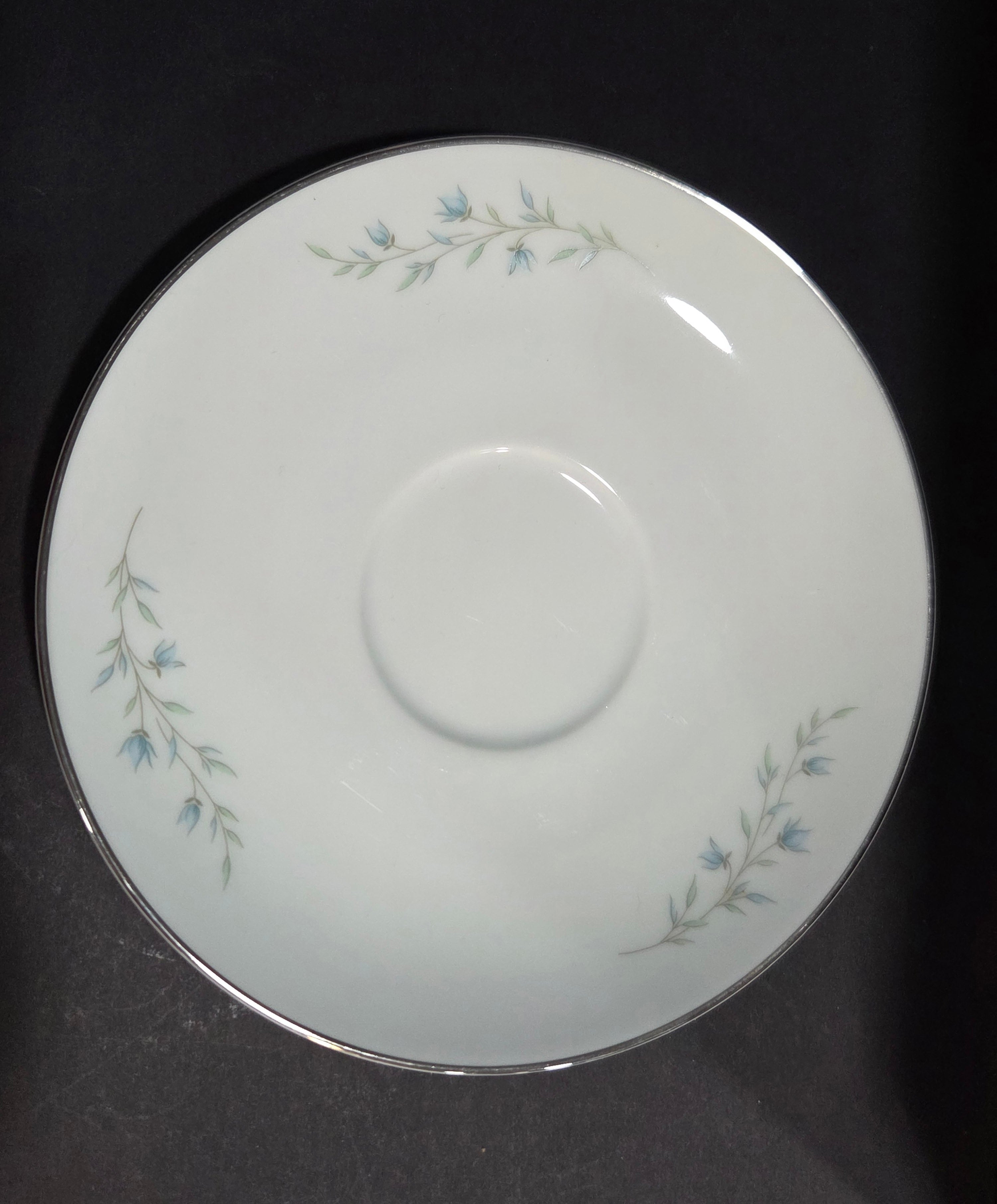 Noritake Tilford Saucer - Vintage 1960s Blue Floral Porcelain