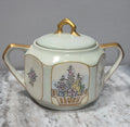 Vintage Silesia Hand Painted Creamer with Lid - Signed Lydia Schukel