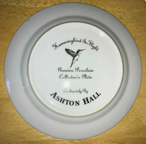 Ashton Hall Hummingbird in Flight 7" Collector Plate - Genuine Porcelain