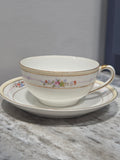 Antique Nippon Noritake Marguerite Flat Cup & Saucer - Hand Painted, Circa 1914