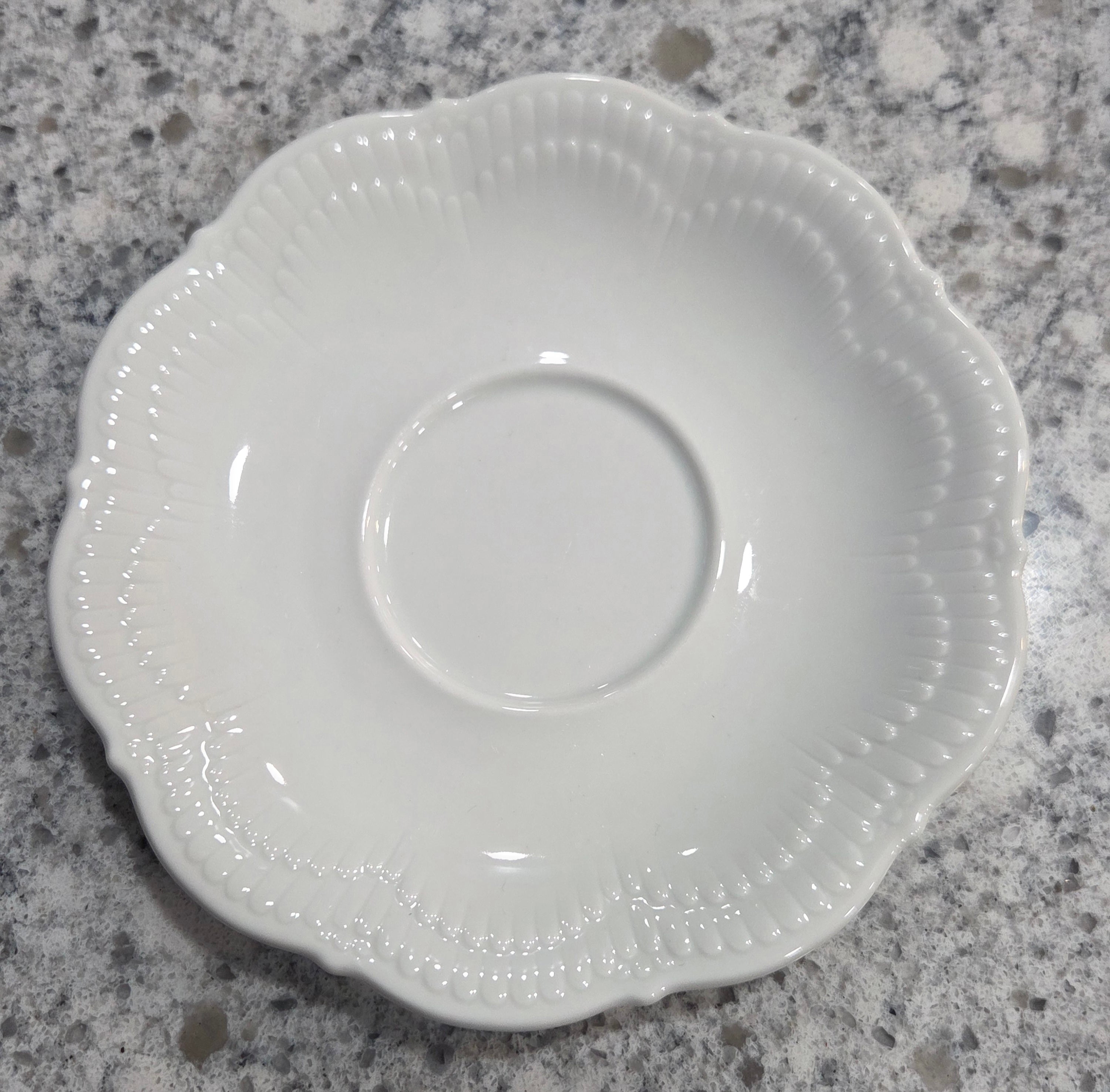 Schirnding SCG1 6" Saucer - Discontinued All White Bavarian Porcelain