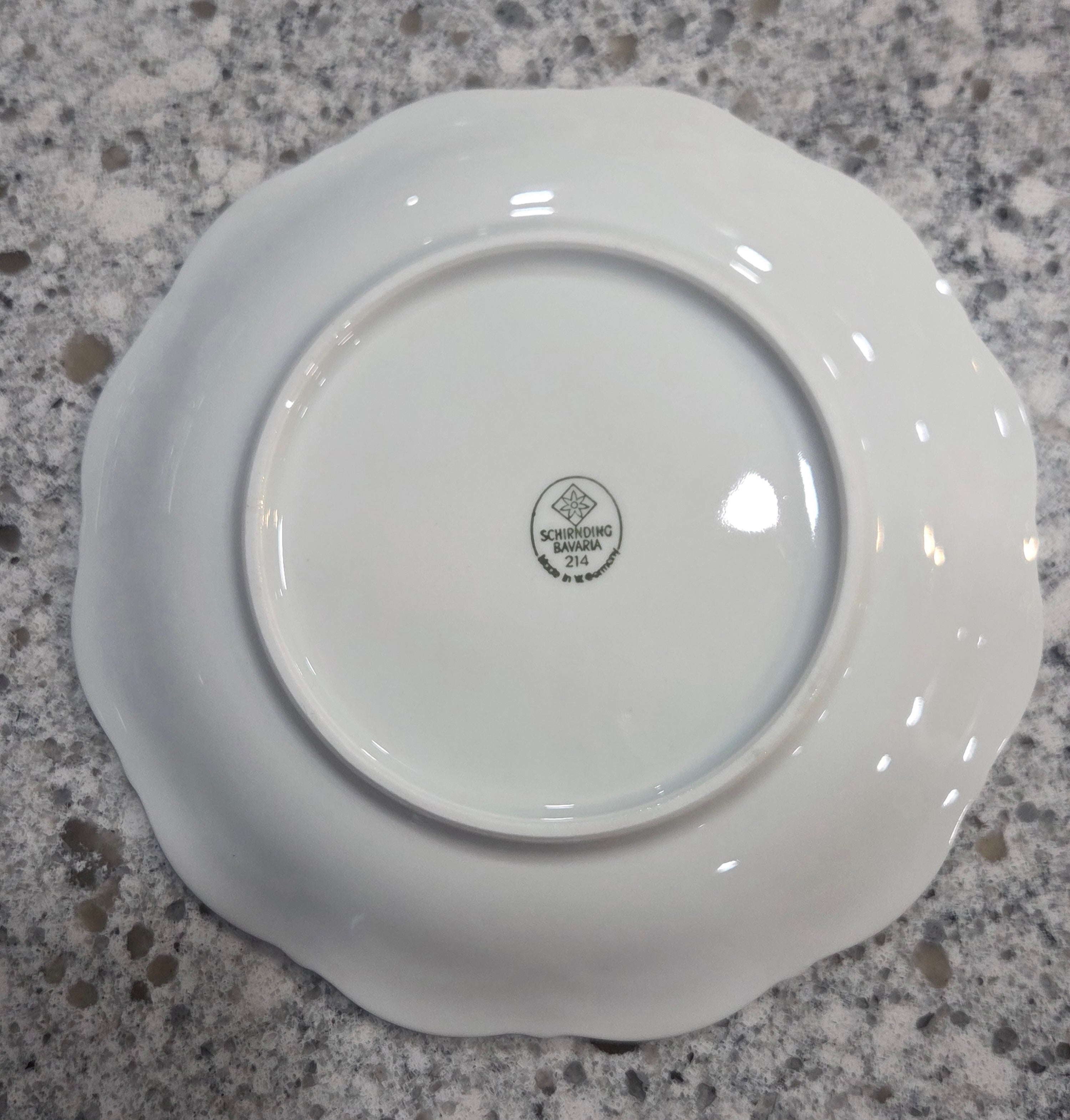Vintage Schirnding Bavaria 7.75" Salad Plate - Blue Floral Porcelain