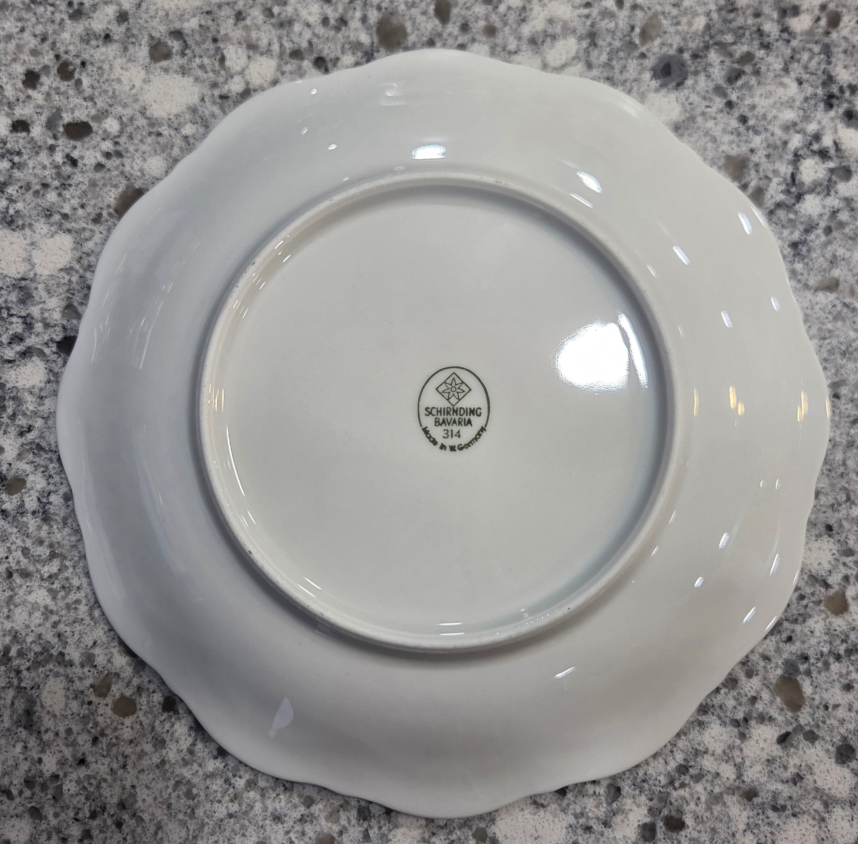Vintage Schirnding Bavaria 7.75" Salad Plate - Blue Floral Porcelain