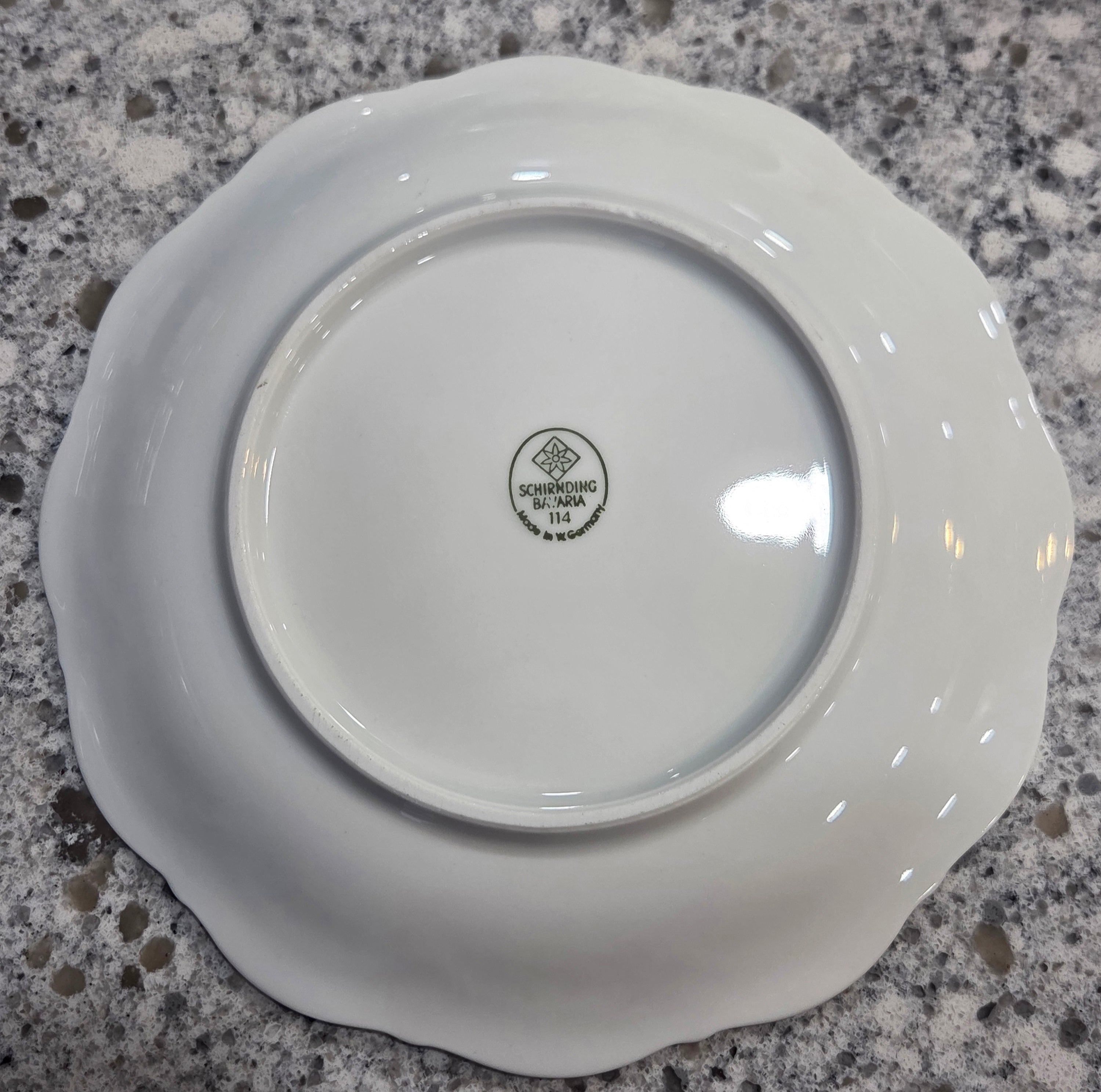Vintage Schirnding Bavaria 7.75" Salad Plate - Blue Floral Porcelain