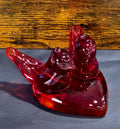 W Ward Double Cardinal of Love 1994 - Terra Glass Studios