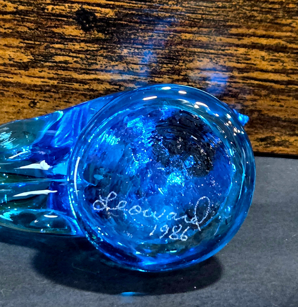 Leo Ward Bluebird of Happiness 1986 - Terra Glass Studios
