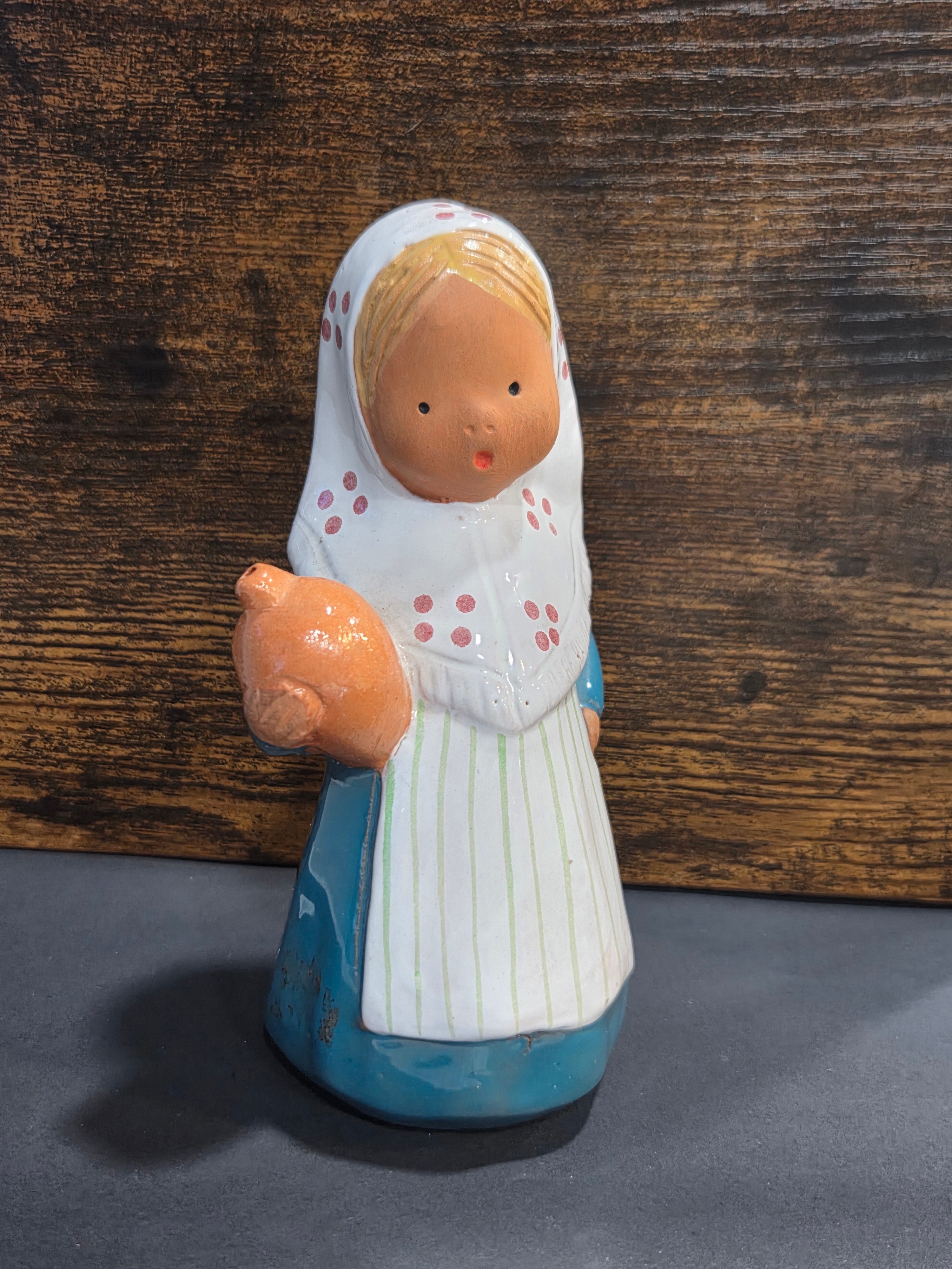 Jullar Levante Girl with Water Jug - Spanish Terracotta Figurine