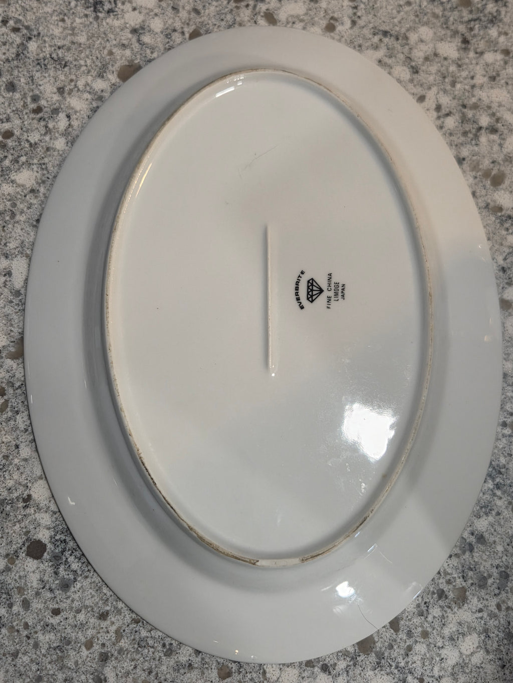 Limoge Oval Serving Platter by Acsons - 12" Vintage Japan China with Gold Trim