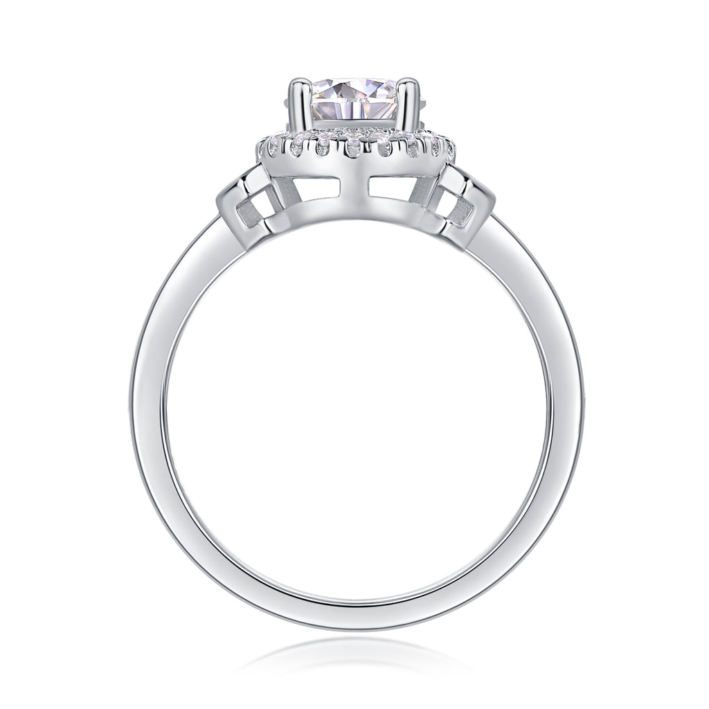 1-Carat Moissanite Solitaire Ring – S925 Sterling Silver