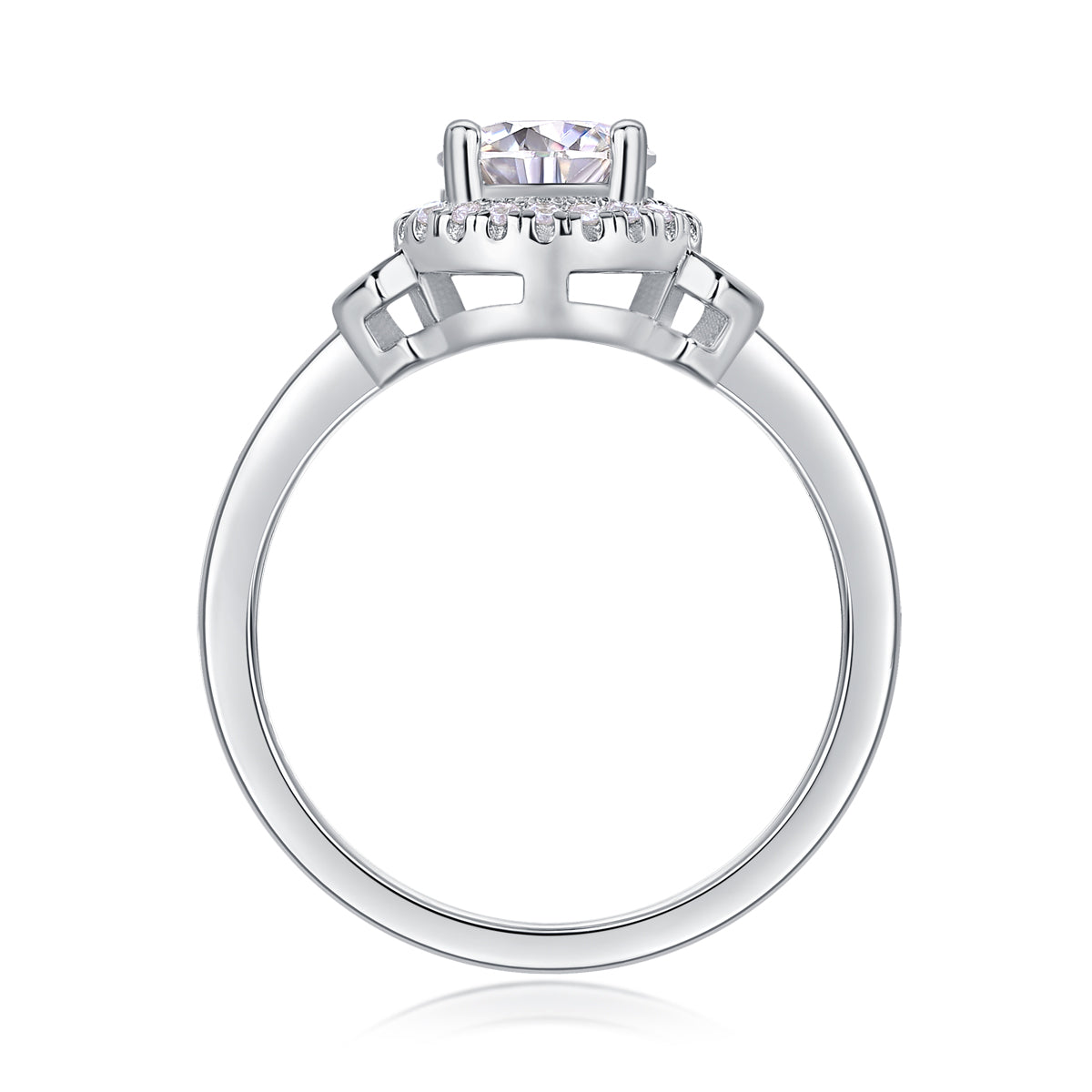 1-Carat Moissanite Solitaire Ring – S925 Sterling Silver