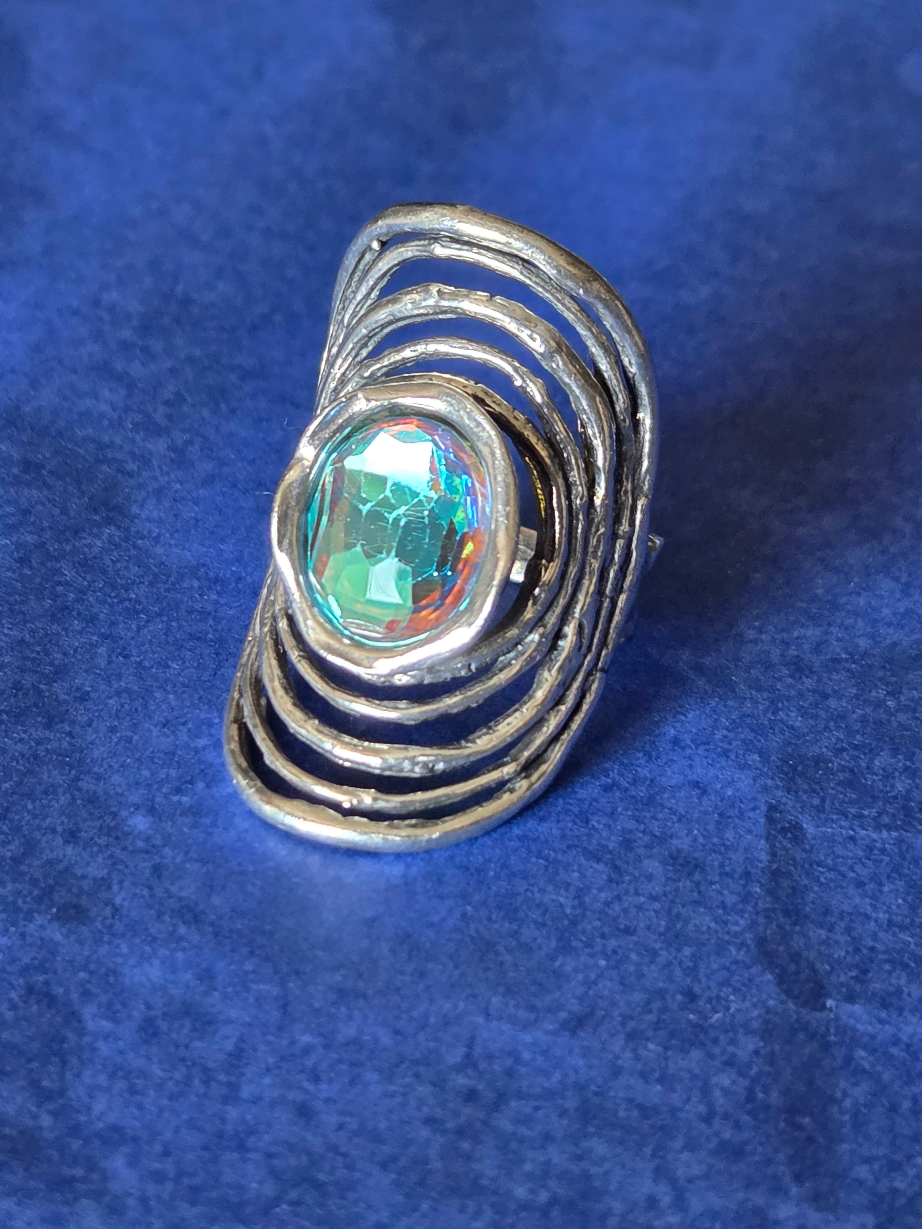 Magnolia Designer Sterling Silver Statement Ring – Or Paz Artisan Design