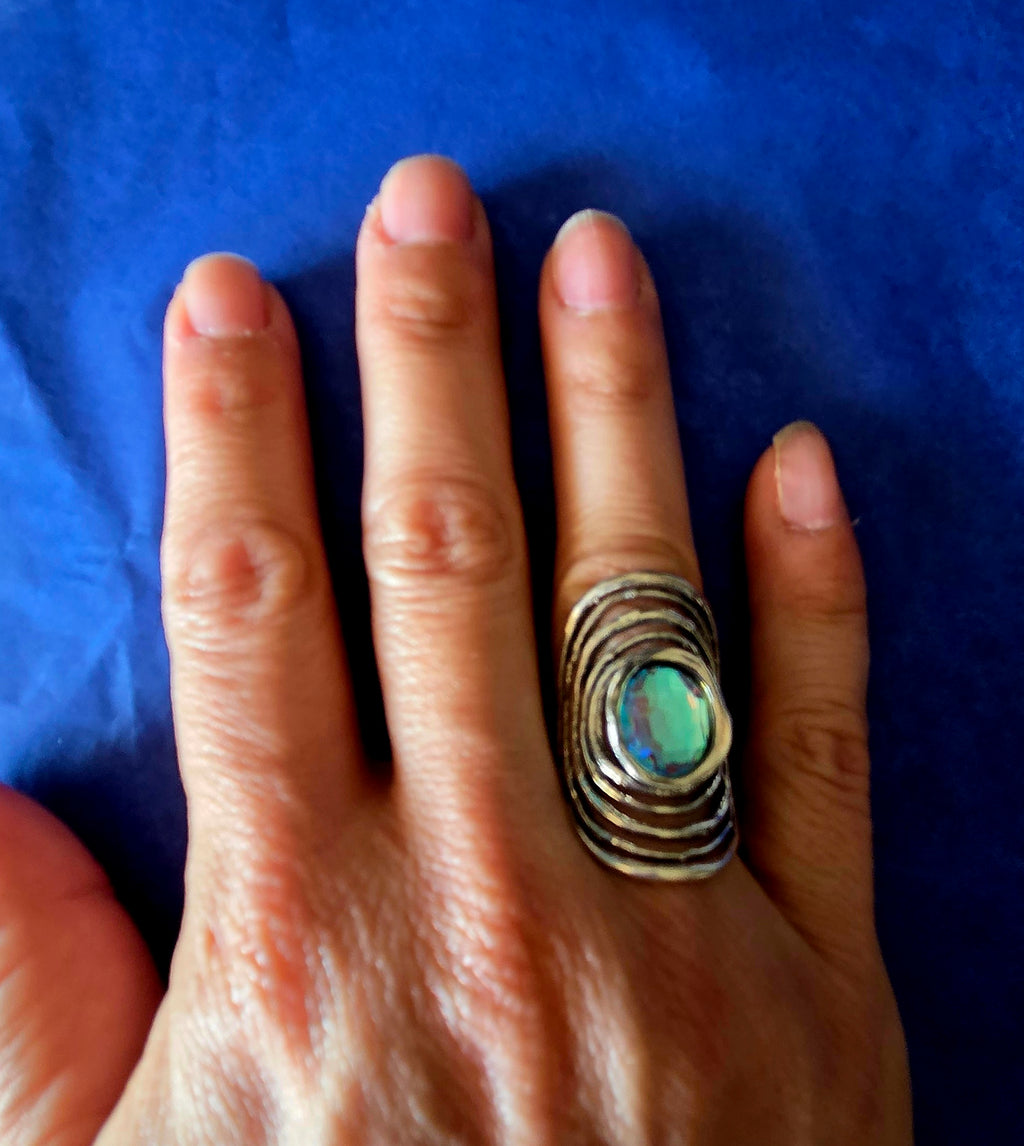 Magnolia Designer Sterling Silver Statement Ring – Or Paz Artisan Design