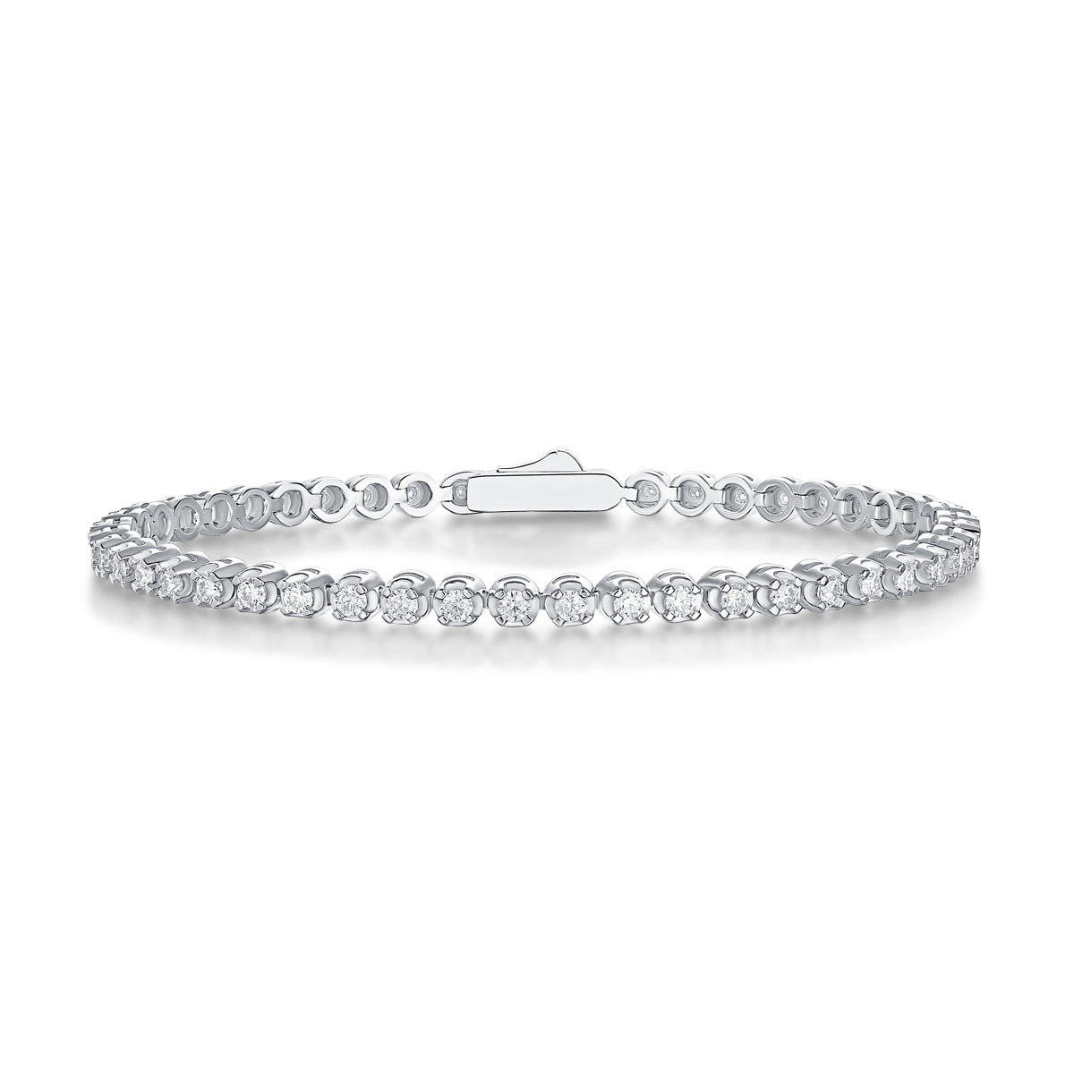 Starlight Moissanite Tennis Bracelet in S925 Sterling Silver