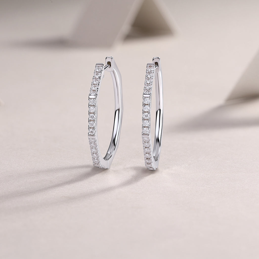 Moissanite Star Stud Earrings in S925 Sterling Silver