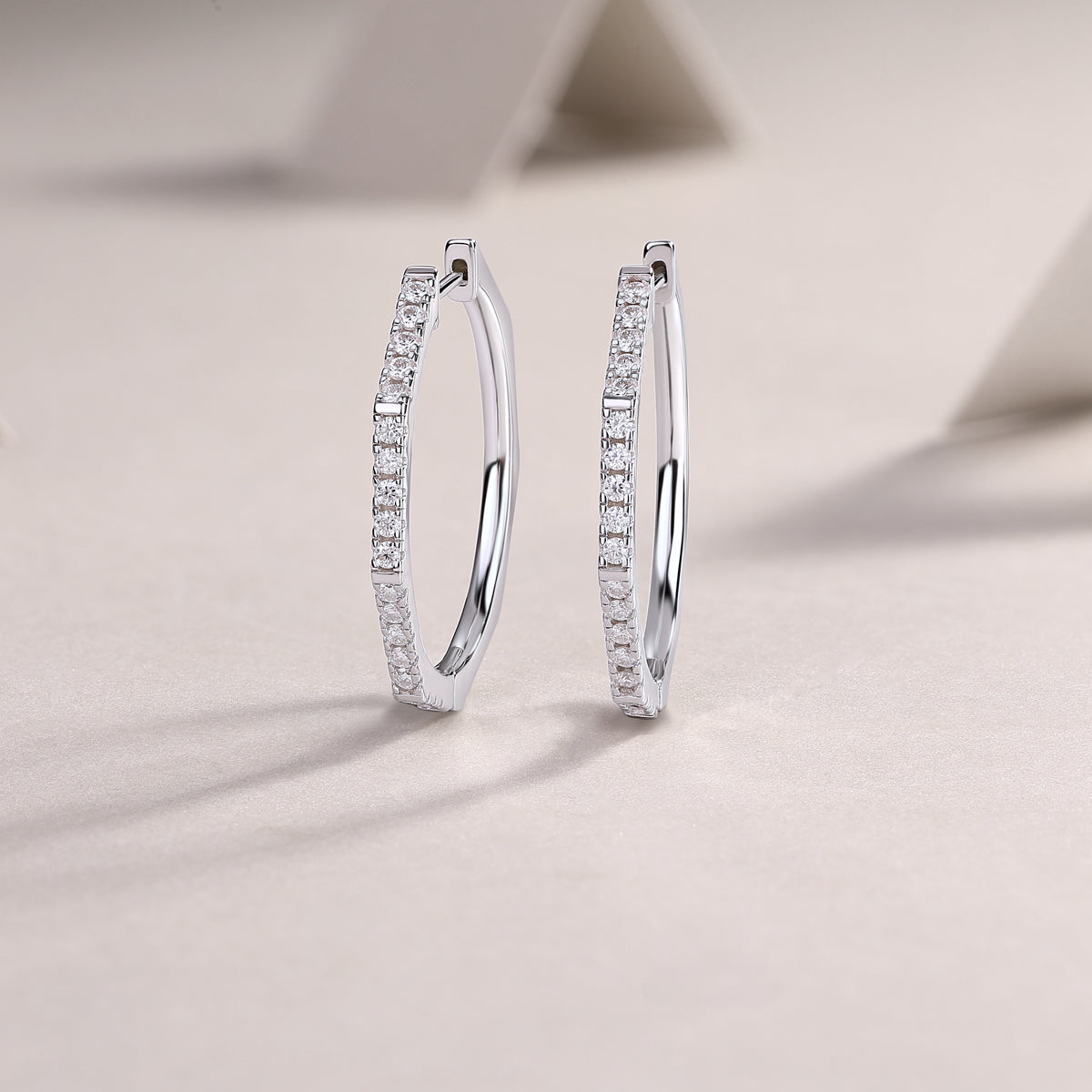 Moissanite Star Stud Earrings in S925 Sterling Silver