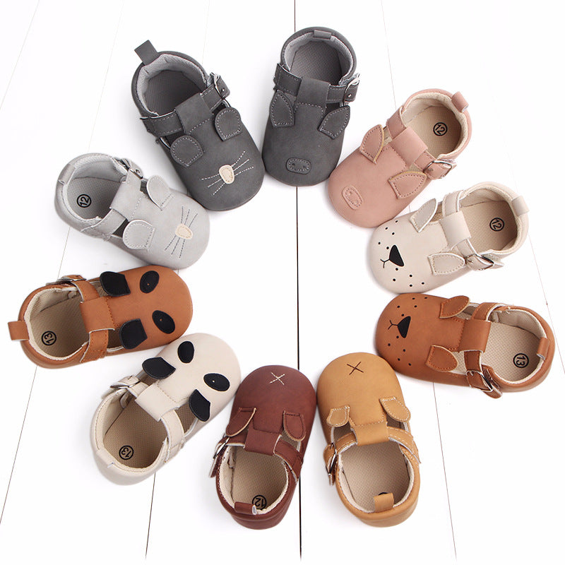 Cartoon Animal Baby Shoes, matte, non-slip, soft bottom