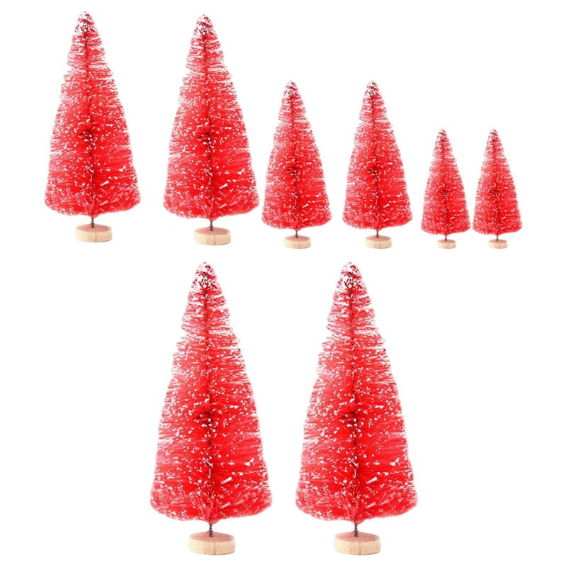 Mini Artificial Christmas Trees (8-Piece Set) - Fairy Garden & DIY Crafts