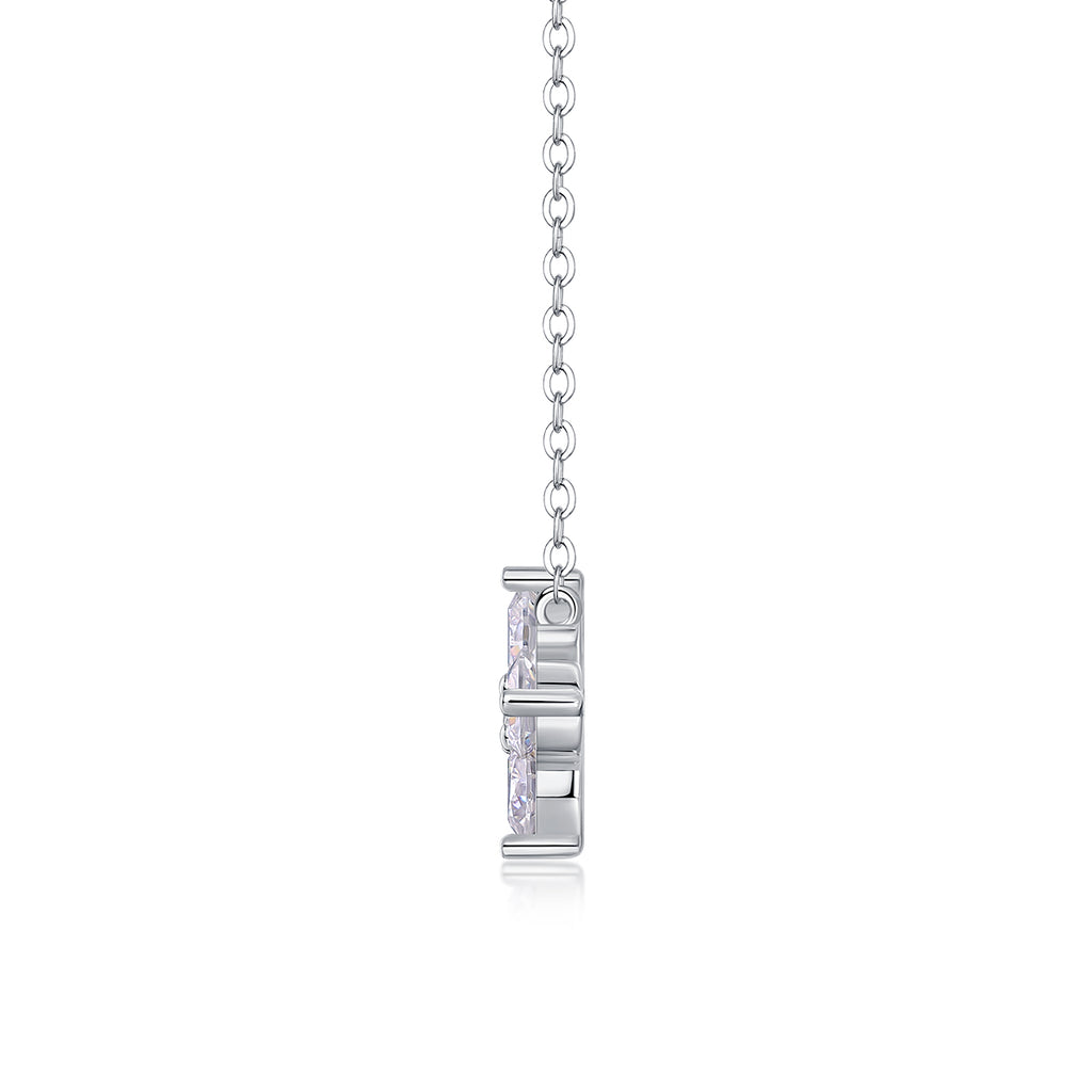 0.3 Carat Moissanite Necklace - S925 Sterling Silver Platinum-Plated with Chain