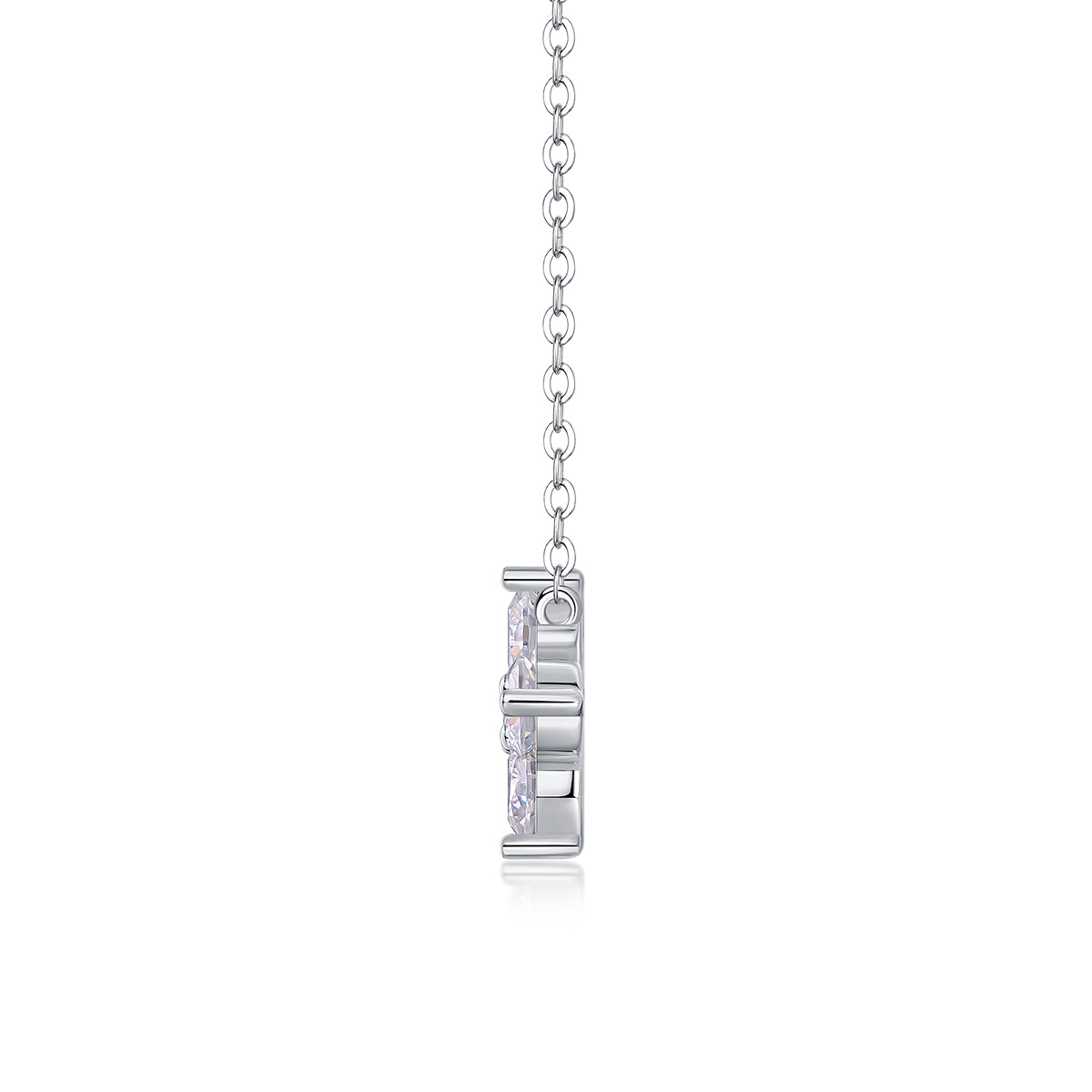 0.3 Carat Moissanite Necklace - S925 Sterling Silver Platinum-Plated with Chain