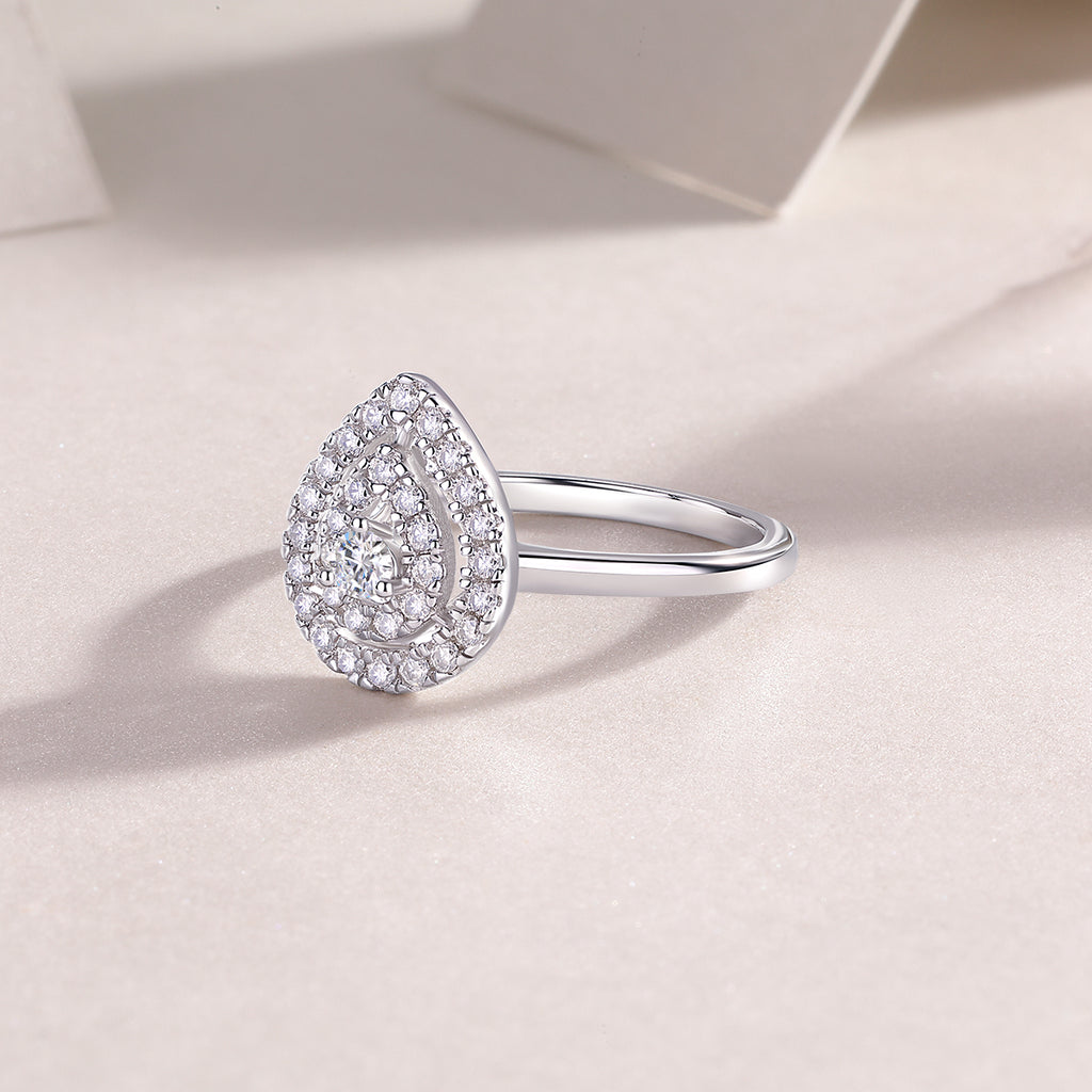Luxury Moissanite Sterling Silver Ring