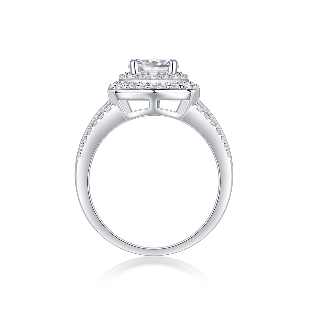 1 Carat Moissanite Crown Ring - S925 Sterling Silver