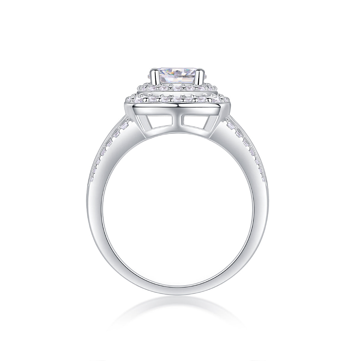 1 Carat Moissanite Crown Ring - S925 Sterling Silver