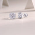 Moissanite Stud Earrings - S925 Sterling Silver Platinum-Plated (Pair)