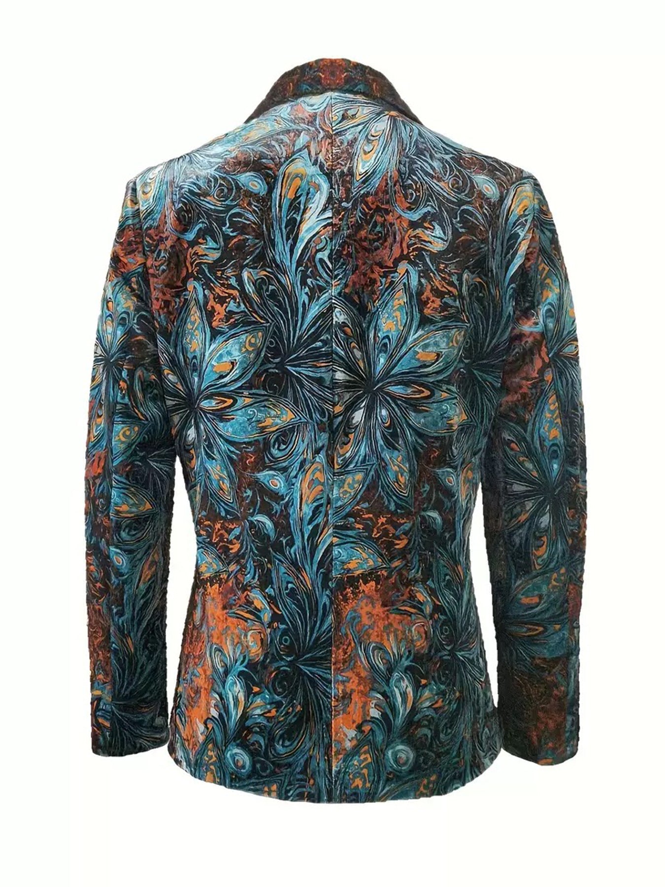 Women's Boho Print Blazer - Lined Casual Suit Jacket