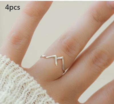 Mountain-Shaped Copper Creative Custom Ladies Ring