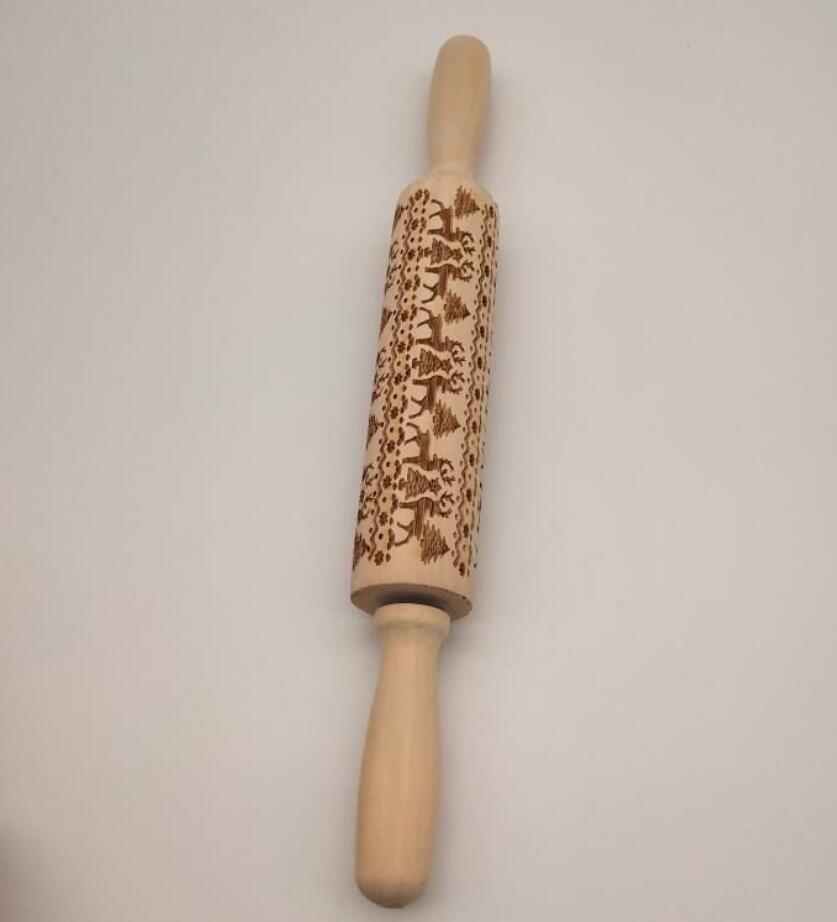 Embossed Holiday Rolling Pin - Various Designs and Sizes