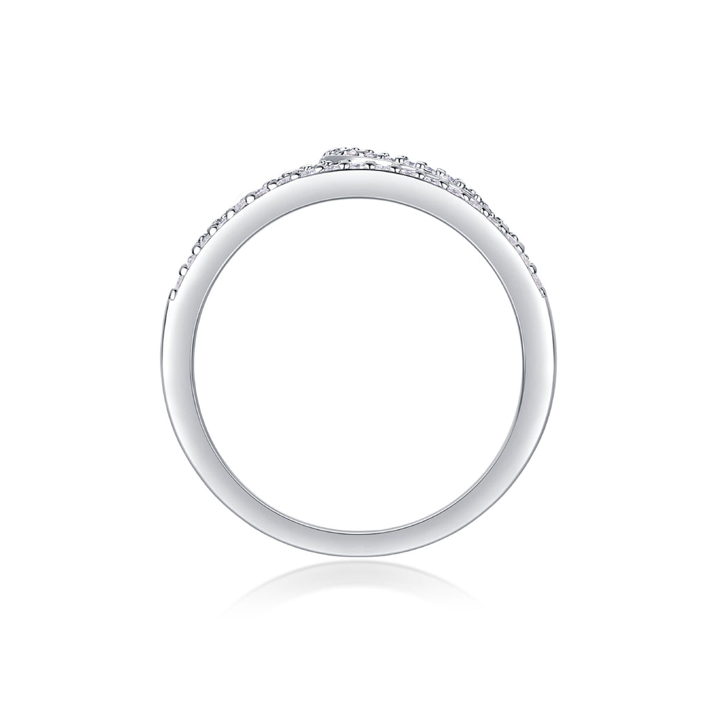 Moissanite Crown Sterling Silver Ring