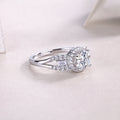 Large Solitaire Moissanite Wedding Ring in S925 Sterling Silver