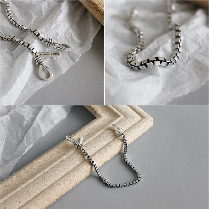 Vintage Box Chain Cross Bracelet - Faith & Style Accessory