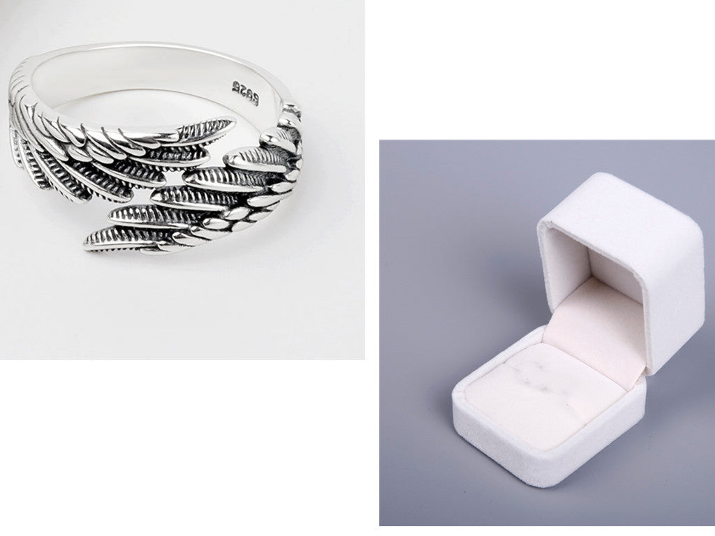 Silver Angel Wings Ring