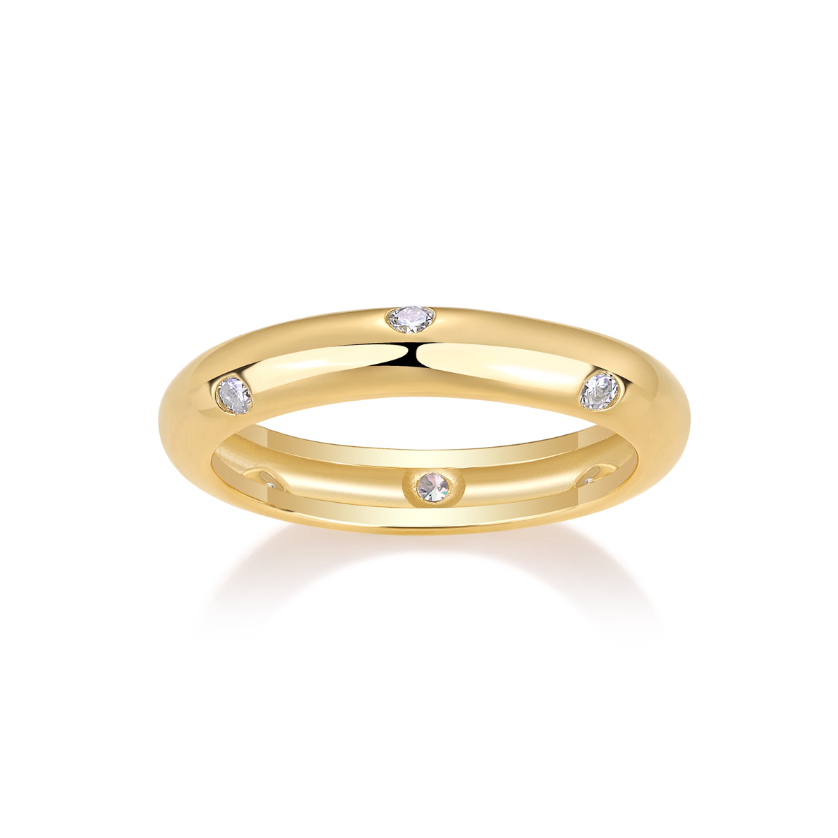 Moissanite Starry Sterling Silver Ring
