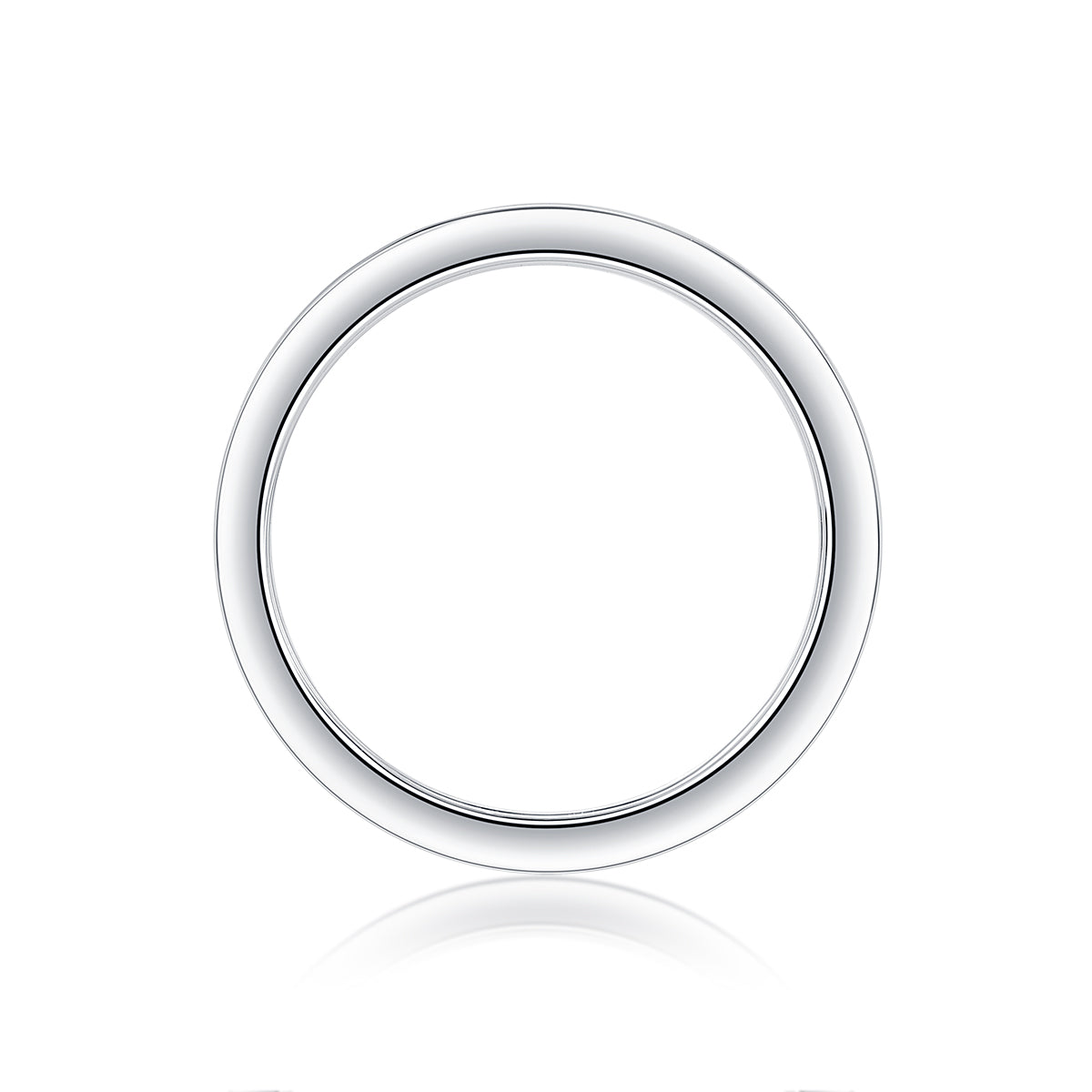 Moissanite Sterling Silver Wedding Ring - Multi-Stone