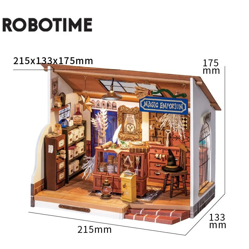 DIY Miniature Greenhouse Dollhouse with LED Lights