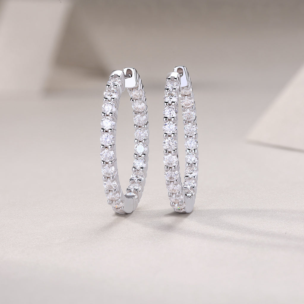 Moissanite Stud Earrings - S925 Sterling Silver