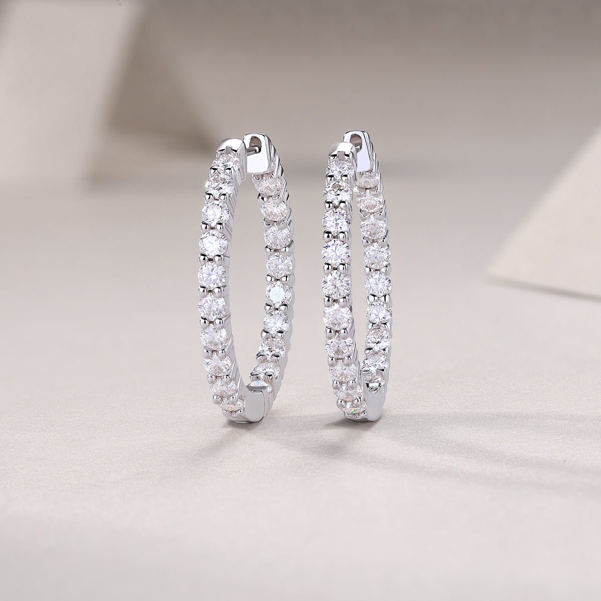 Moissanite Stud Earrings - S925 Sterling Silver